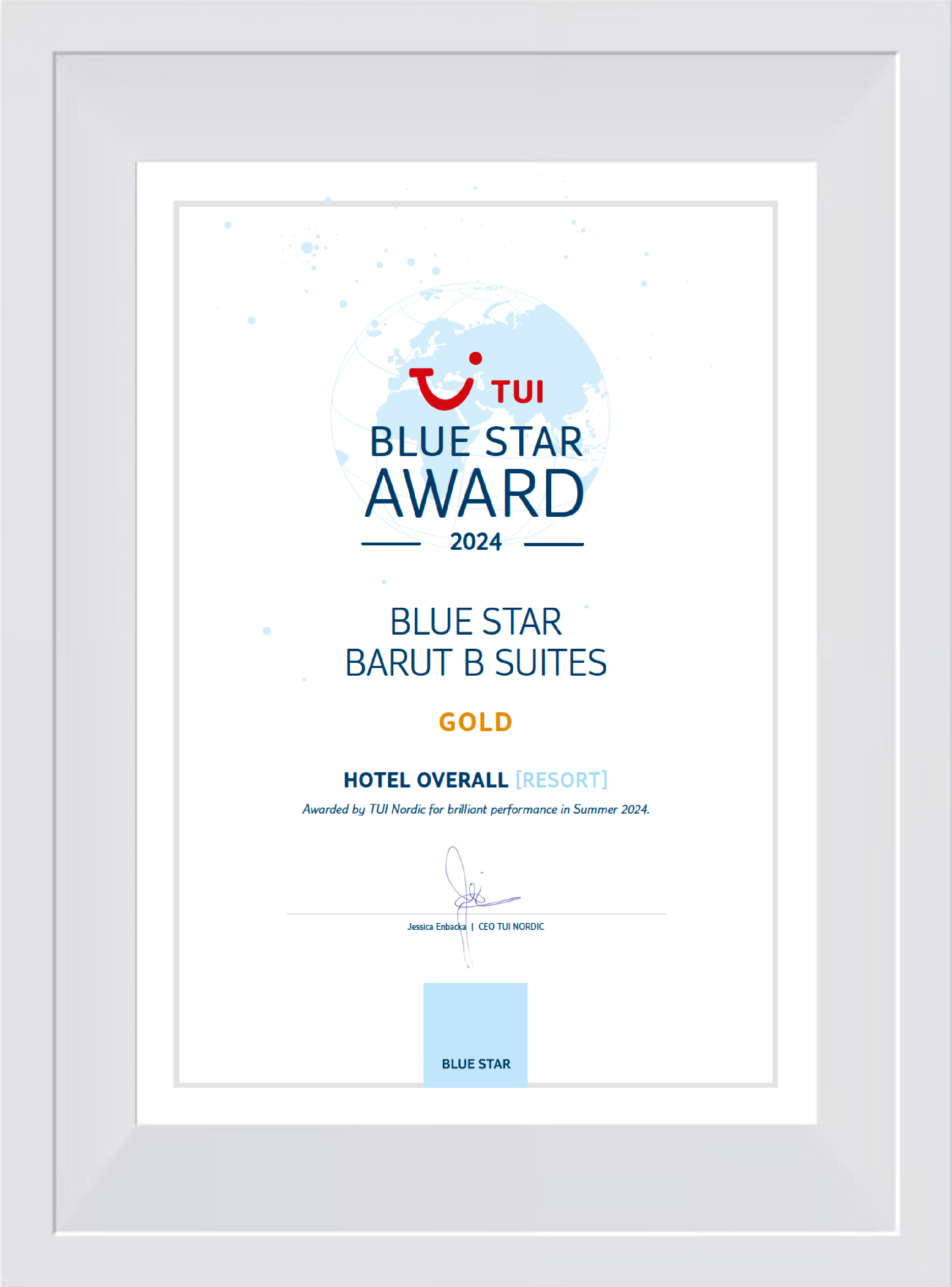 TUI Blue Star Award 2024 - Hotel Overall
