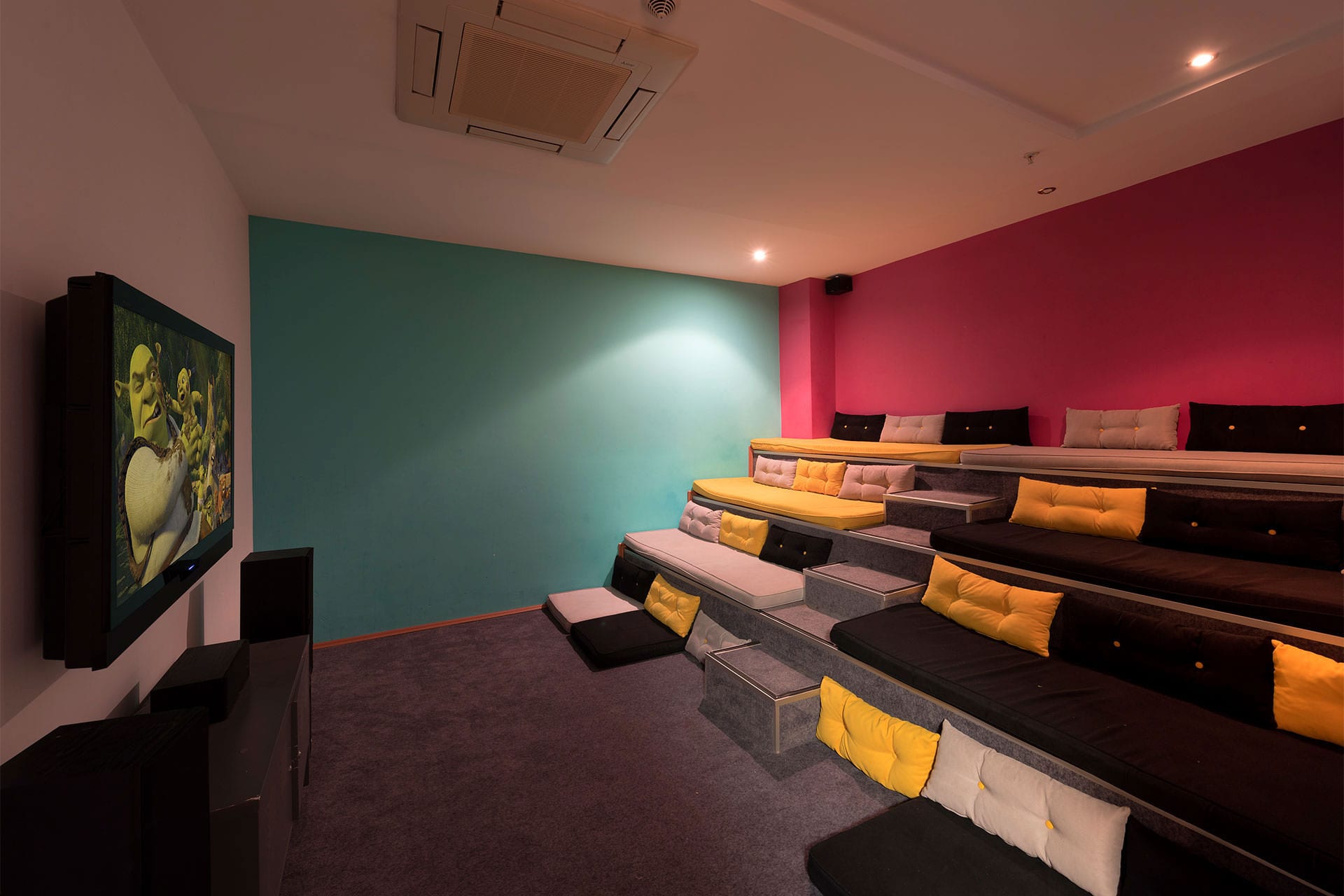 Spend time in the cinema room