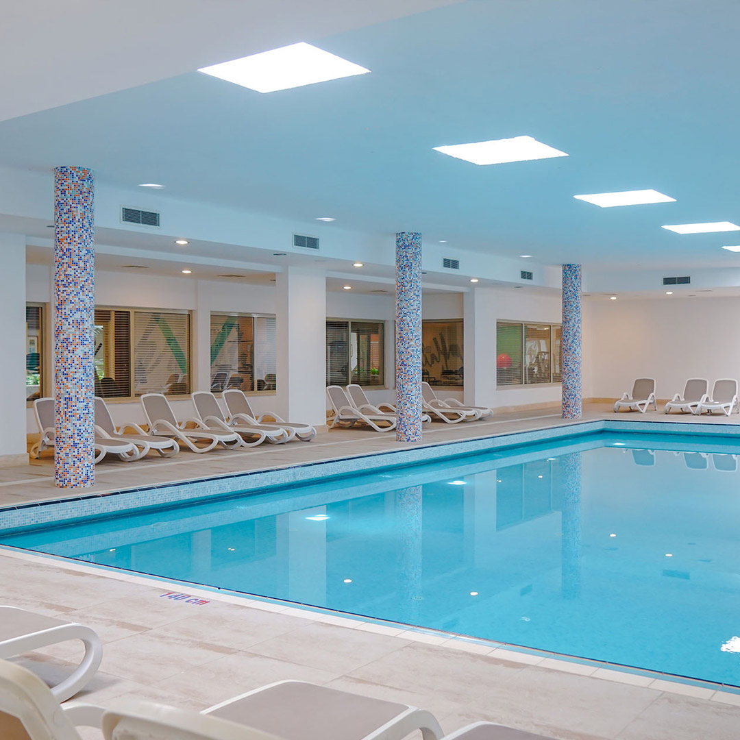 Enjoyment of serenity and relaxation in our indoor pool
