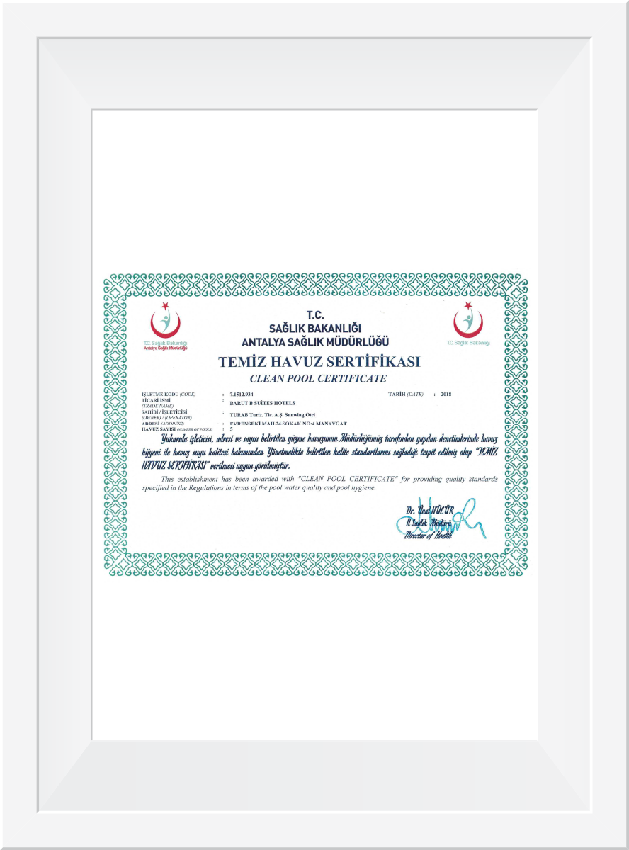Clean Pool Certificate