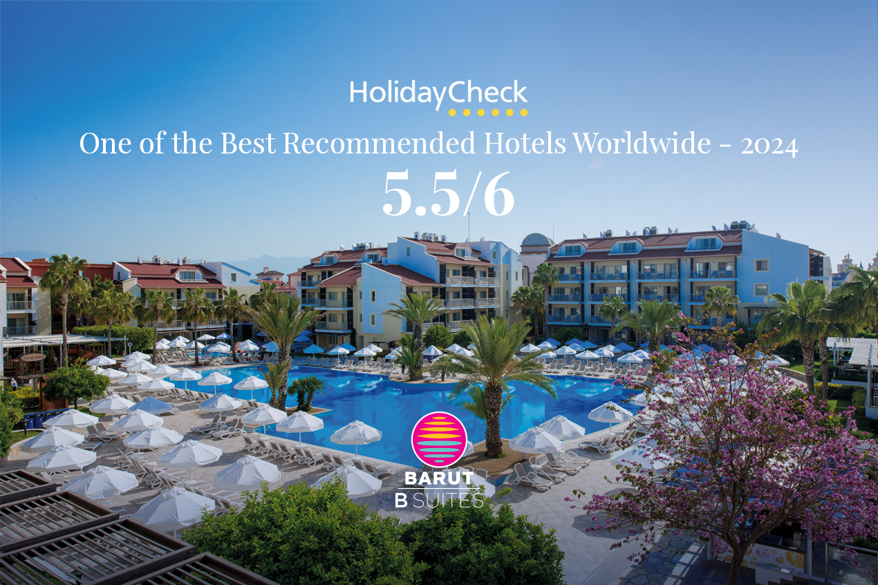 BARUT B SUITES ПОЛУЧИЛ НАГРАДУ HOLIDAYCHECK "ONE OF THE BEST RECOMMENDED HOTELS WORLDWIDE 2024"